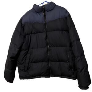 Mossimo Puffer Jacket. Down/Feather Fill Full-Zip Pockets Two-tone Blue Men's XL